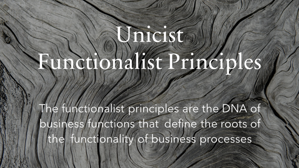 Press Release: The Structure of the Unicist Functionalist Principles of Business Functions work as their DNA