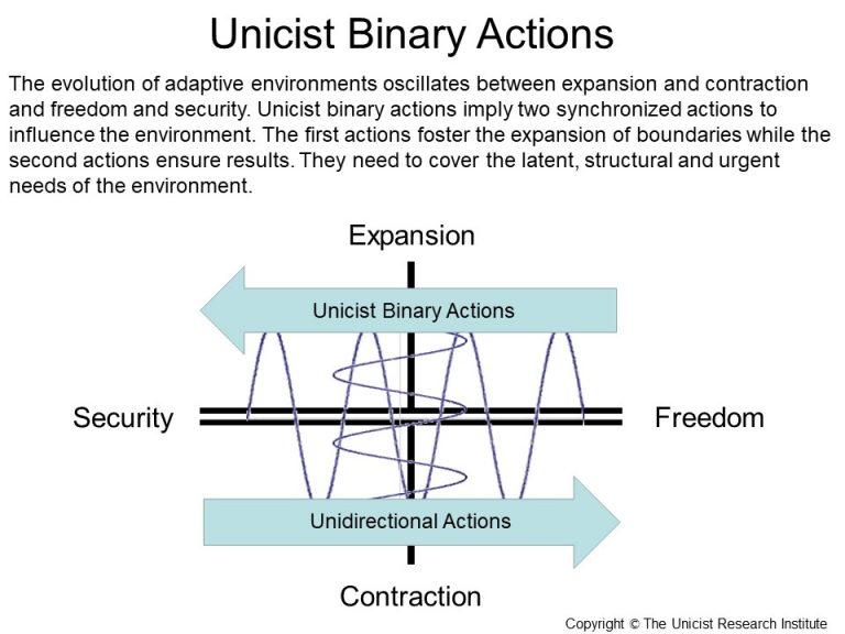 Unicist Binary Actions